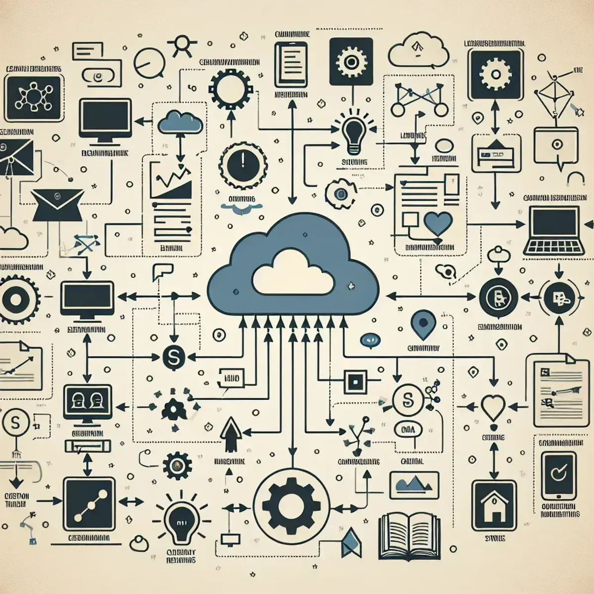 Beispiel einer einfachen Concept Map mit beschrifteten Beziehungen