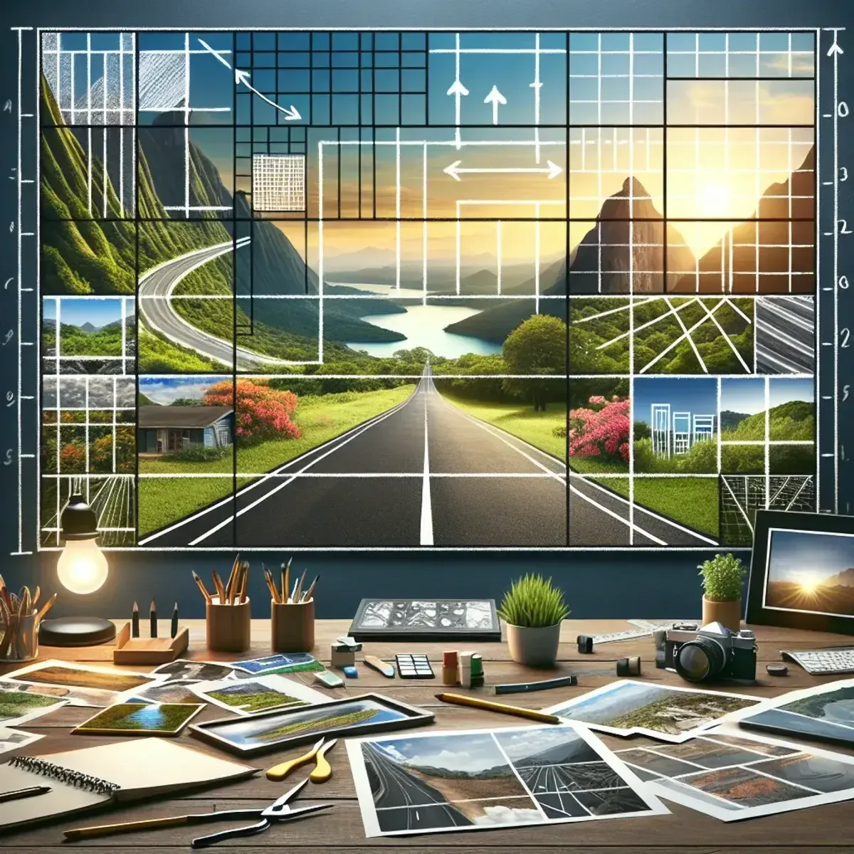 Rule of thirds and leading lines example