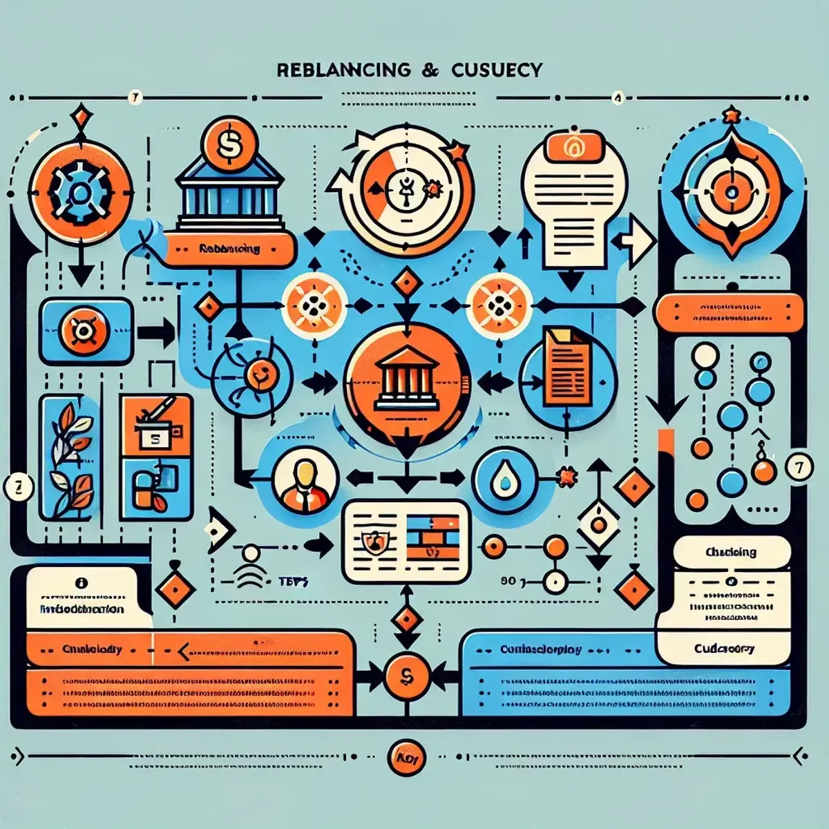 Beispiel für Rebalancing- und Verwahrungs-Workflow-Diagramm
