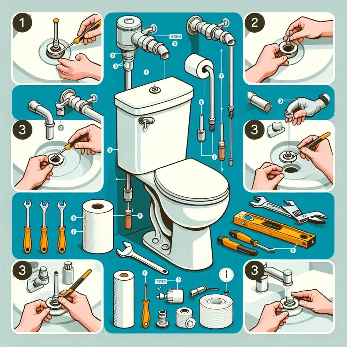 Übersicht: Austausch einer Toilettendichtung (Flapper)