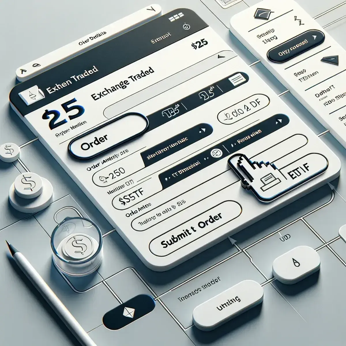 Screenshot: Platzierung einer ETF-Order über 25 $