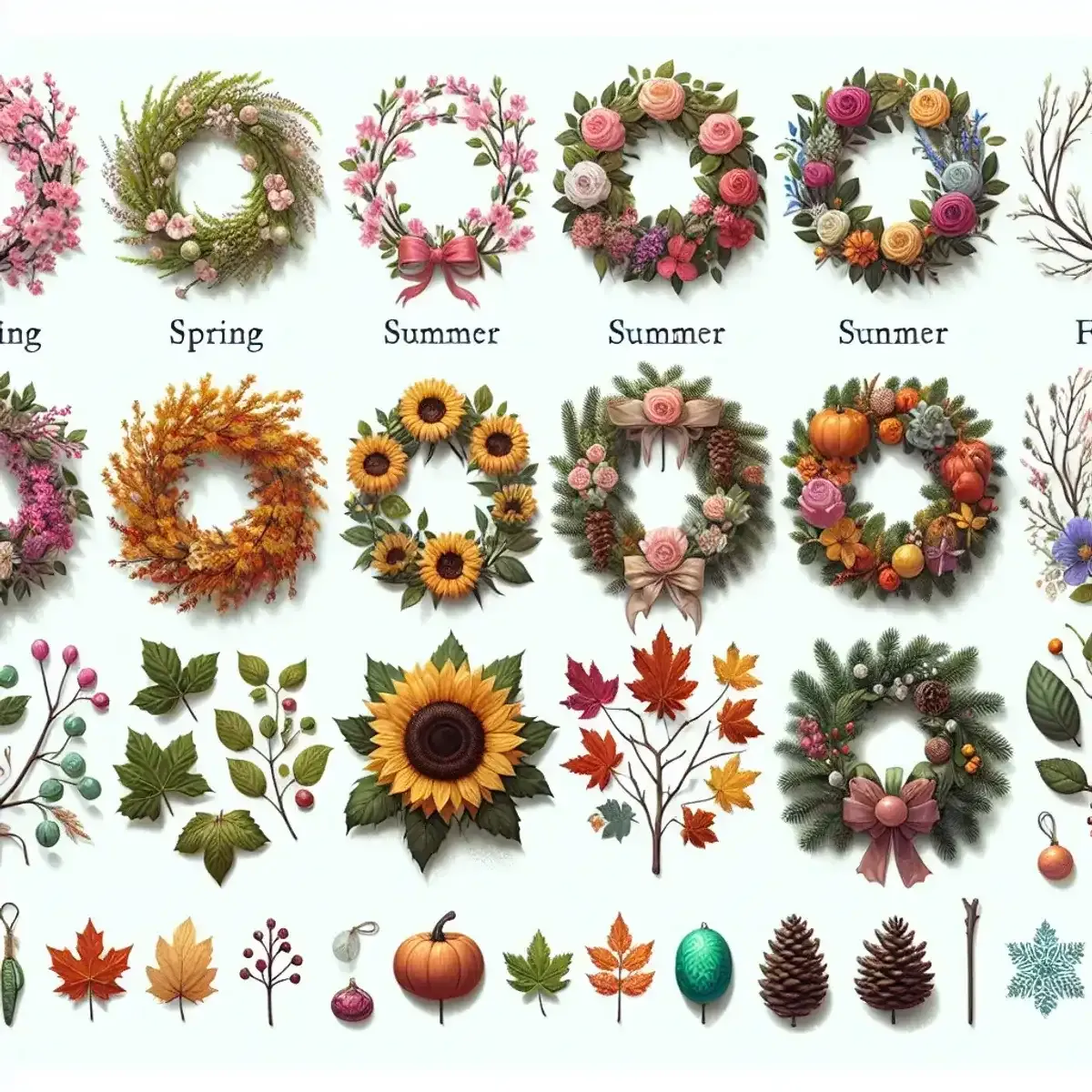 Saisonalen Kranz für Wohnraumdeko entwerfen und herstellen: natürliche vs. künstliche Materialien