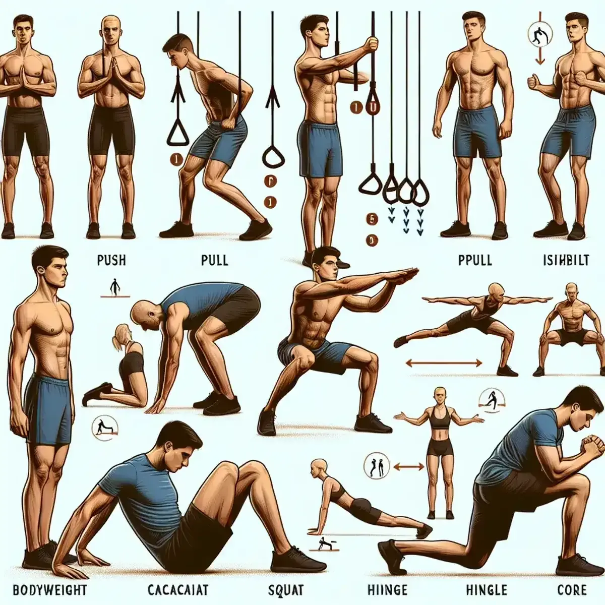 Einsteigerleitfaden zum Krafttraining zu Hause ohne Geräte — zentrale Übungen und Routinen
